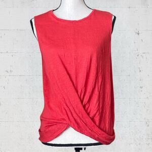 J. Jill Love Linen Women’s Small 100% Linen Twist Front Sleeveless Tank